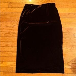 Women’s Stretch Velvet Slim Maxi Skirt Chocolate Brown Medium Goblin Woodland